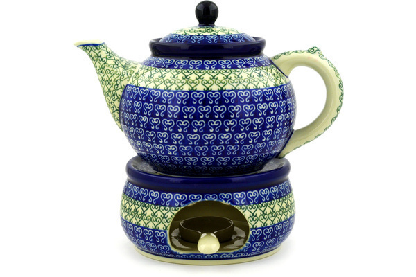 Tea or Coffee Pot with Heater 40 oz