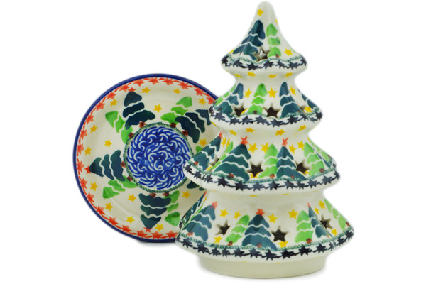 Christmas Tree Candle Holder 7"