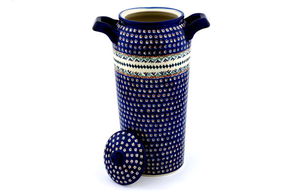 Jar with Lid and Handles 14"