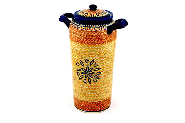 Jar with Lid and Handles 14"