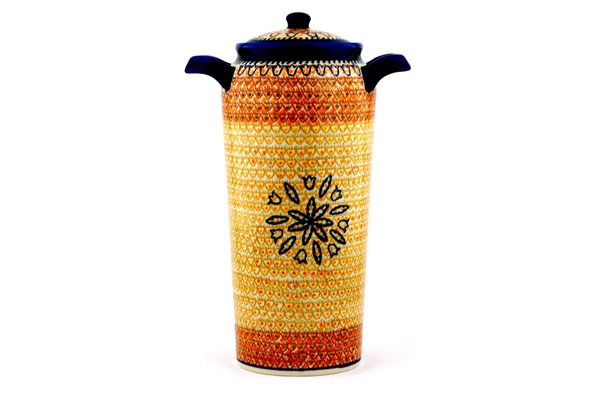 Jar with Lid and Handles 14"