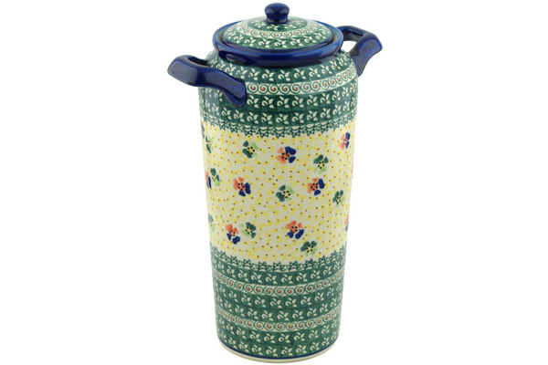 Jar with Lid and Handles 14"