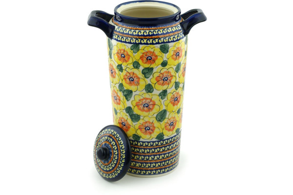 Jar with Lid and Handles 14"