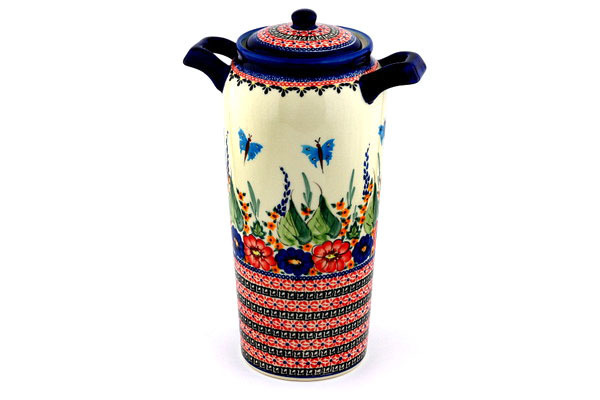 Jar with Lid and Handles 14"