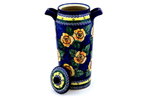 Jar with Lid and Handles 14"