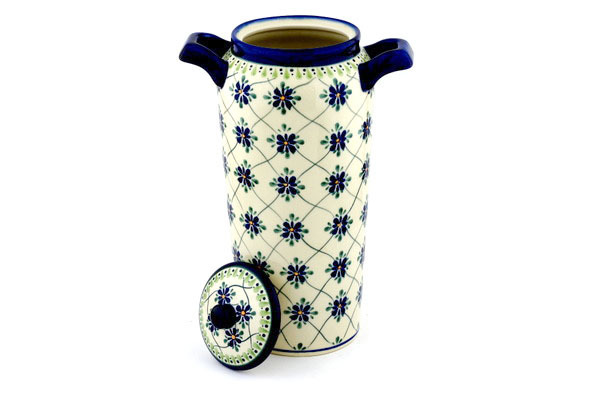 Jar with Lid and Handles 14"