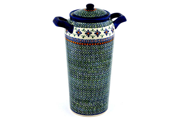 Jar with Lid and Handles 14"