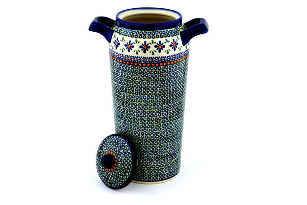 Jar with Lid and Handles 14"