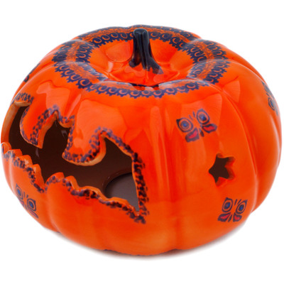 Jack O Lantern Candle Holder 6"