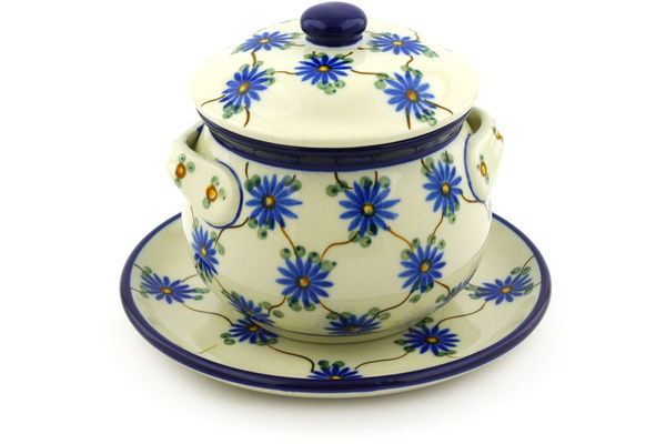 Bouillon Cup with Lid and Saucer 13 oz