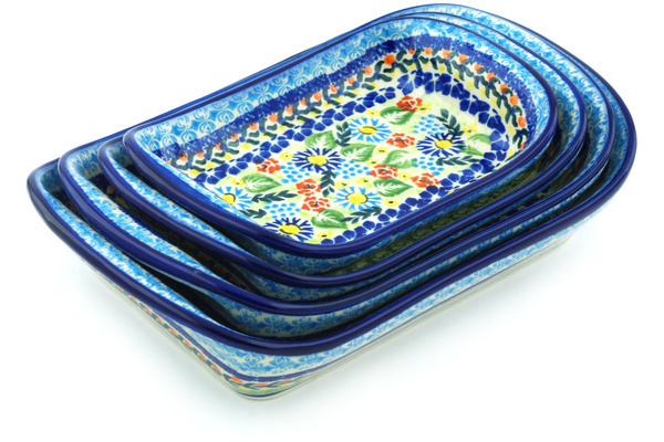 Set of 4 Rectangular Bakers 11"