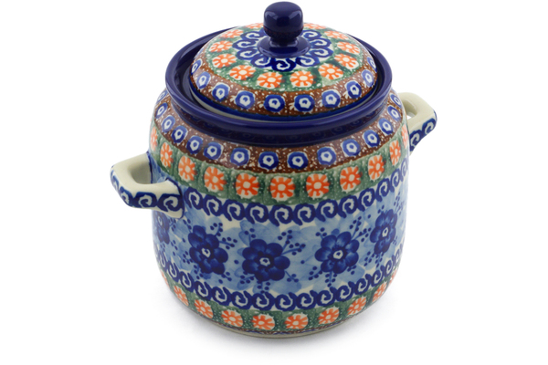 Jar with Lid and Handles 6"