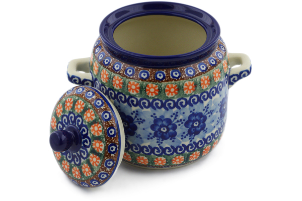 Jar with Lid and Handles 6"