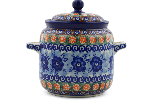 Jar with Lid and Handles 6"