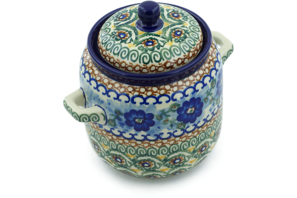 Jar with Lid and Handles 6"