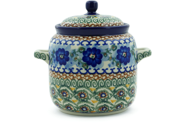 Jar with Lid and Handles 6"