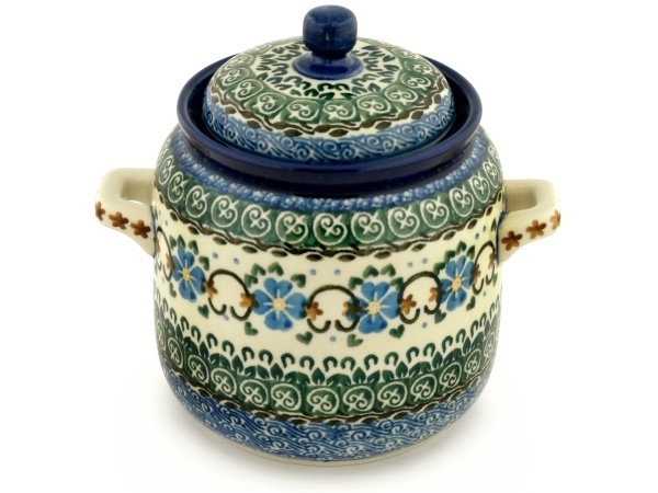 Jar with Lid and Handles 6"