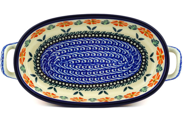 Oval Baker with Handles 9"