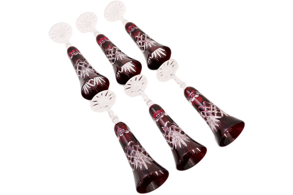 Crystal Champagne Glass Set of 6 3"