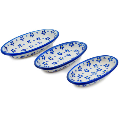 Condiment set of 3 nesting dishes: 7¼-inch, 6½-inch, 5¾-inch