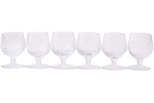Crystal Liquor Glass Set of 6 2"