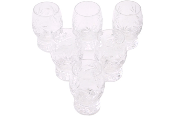 Crystal Shot Glass Set of 6 3"