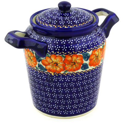 Jar with Lid and Handles 8"