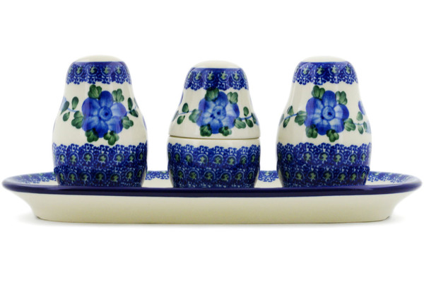 Salt and Pepper with Toothpick Holder 10"