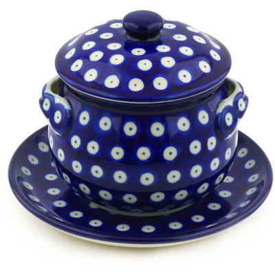 Bouillon Cup with Lid and Saucer 13 oz