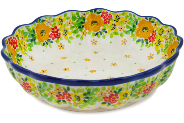 Scalloped Fluted Bowl 8"