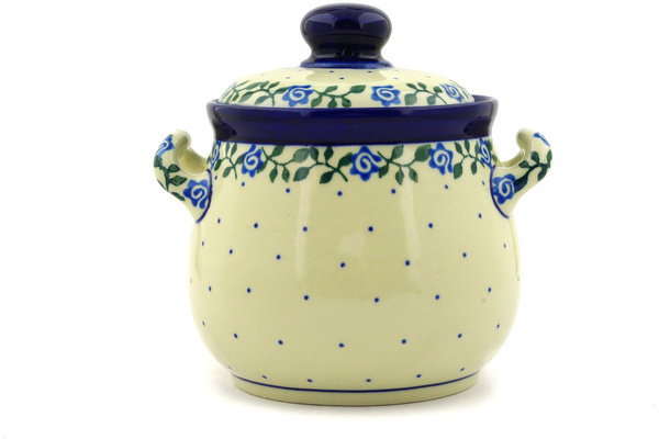 Jar with Lid and Handles 6"