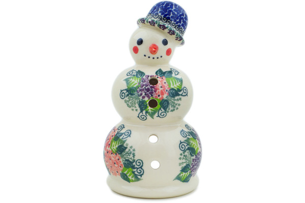 Snowman Candle Holder 6"