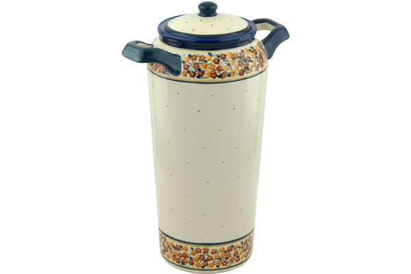 Jar with Lid and Handles 14"