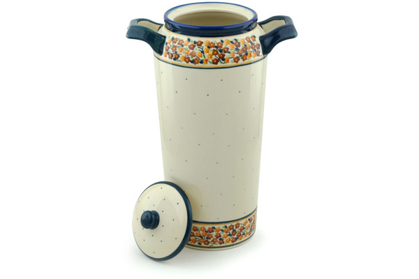 Jar with Lid and Handles 14"