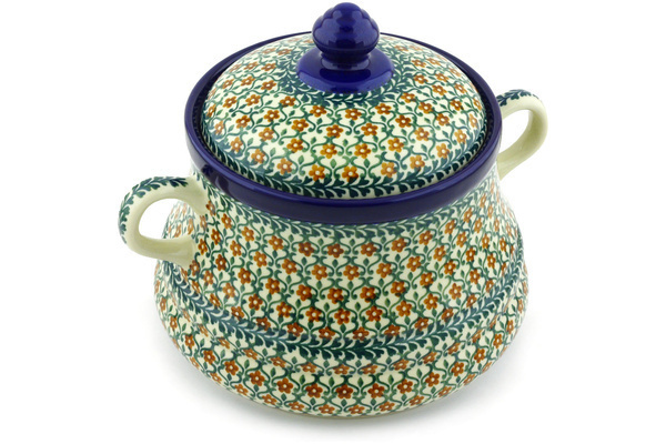 Jar with Lid and Handles 9"