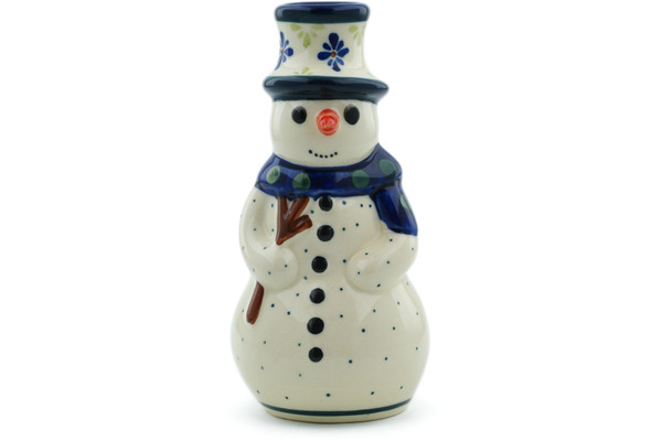 Snowman Candle Holder 6"