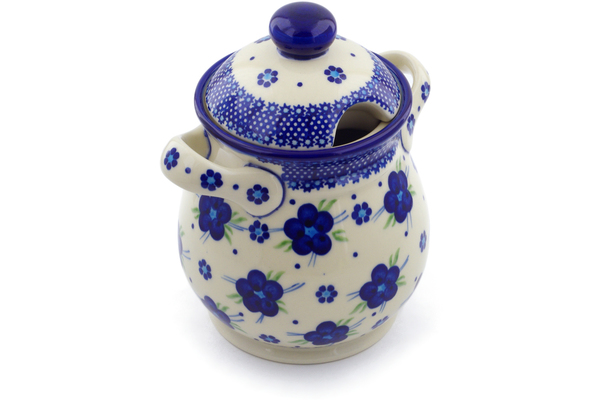 Jar with Lid and Handles 8"