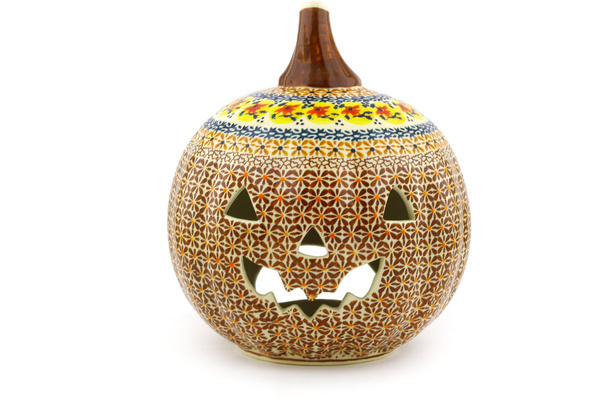 Jack O Lantern Candle Holder 9"