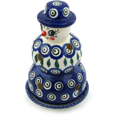 Snowman Candle Holder 7"