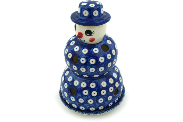 Snowman Candle Holder 7"