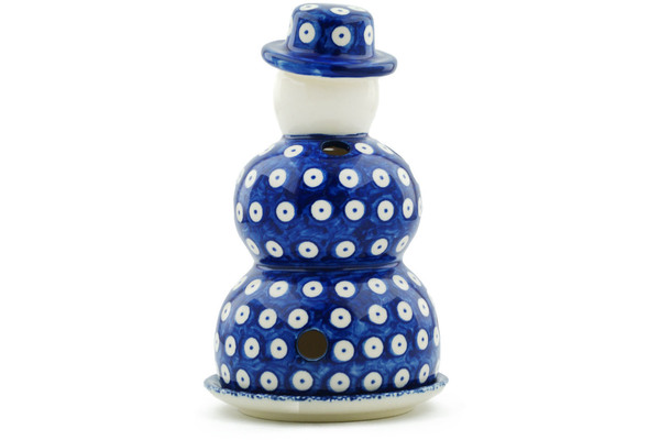 Snowman Candle Holder 7"