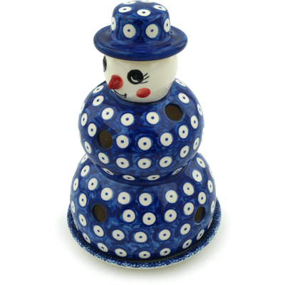Snowman Candle Holder 7"