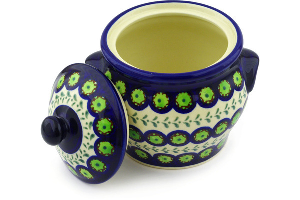 Jar with Lid and Handles 6"