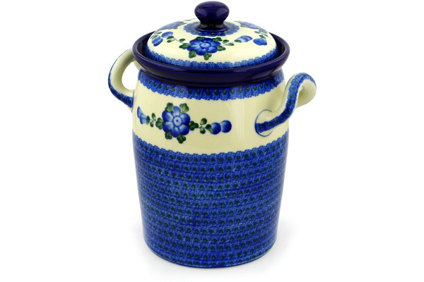 Jar with Lid and Handles 11"