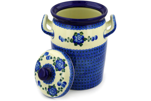 Jar with Lid and Handles 11"