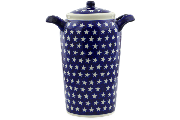 Jar with Lid and Handles 11"