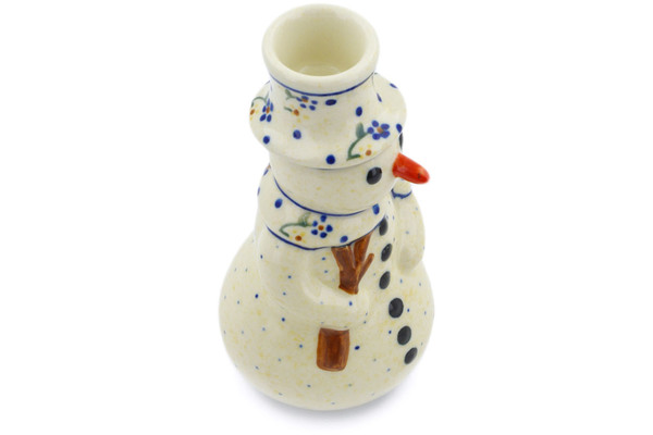 Snowman Candle Holder 6"
