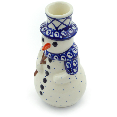 Snowman Candle Holder 6"