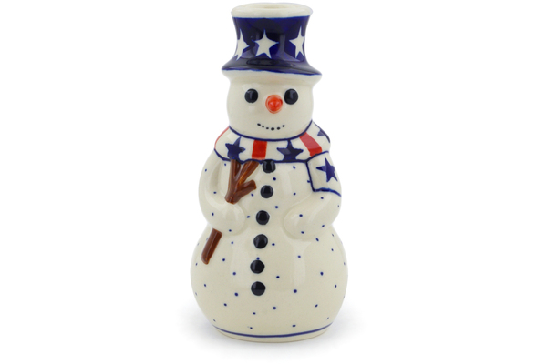 Snowman Candle Holder 6"