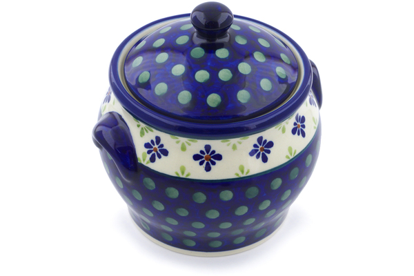 Jar with Lid and Handles 6"